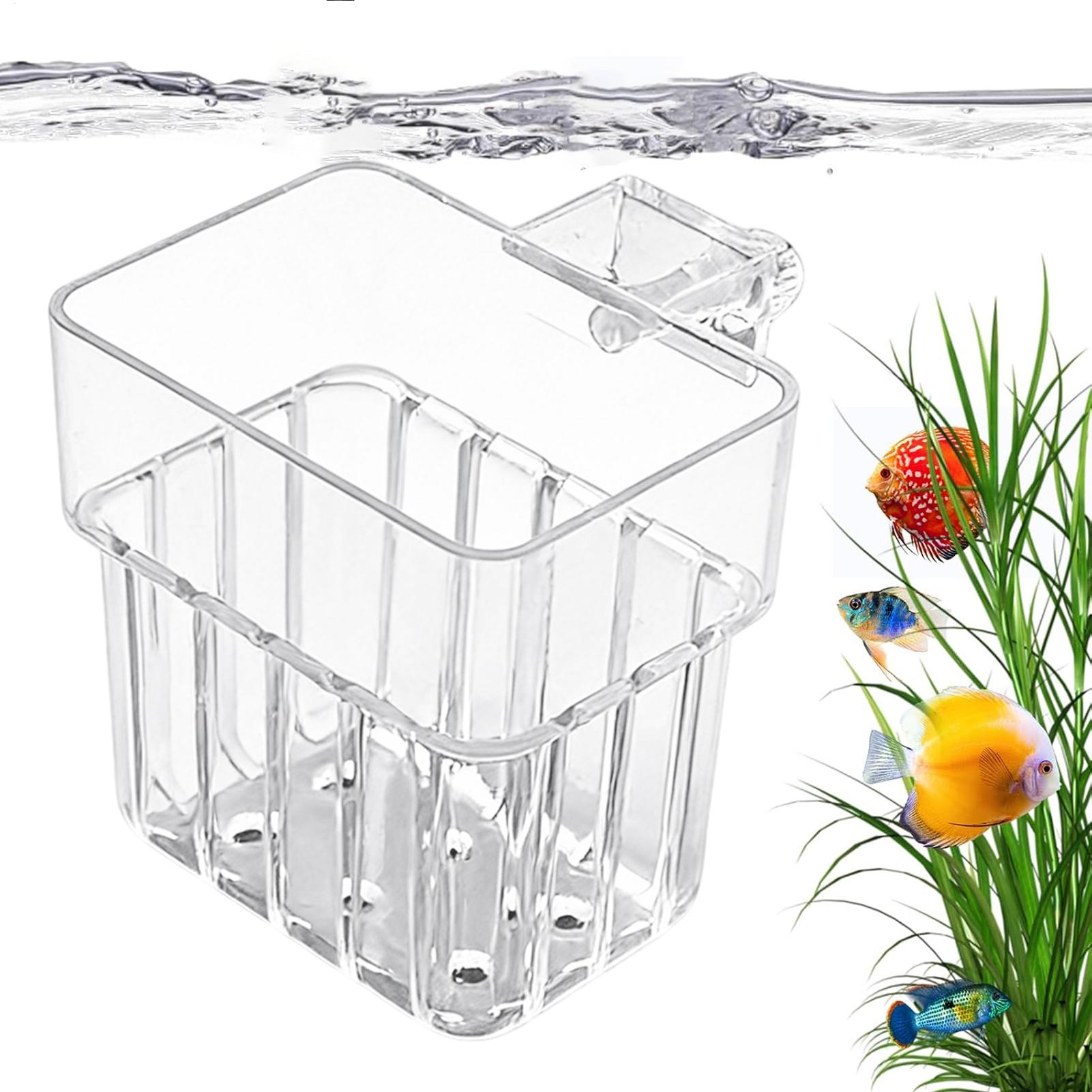 Aquarium Plant Holder - Transparenter, aufhängbarer Aquarium-Pflanzenhalter für Fischbecken, Hydroponik-System,