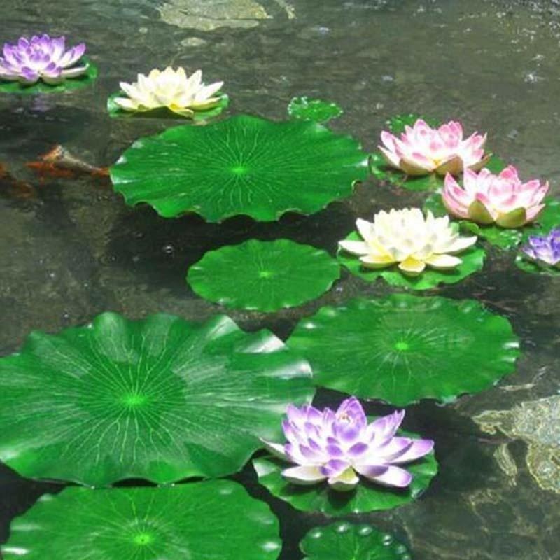 Aquarium Plant Substrate - 2026 Künstliche Wasserlilien-Lotusblätter ohne Blüten für