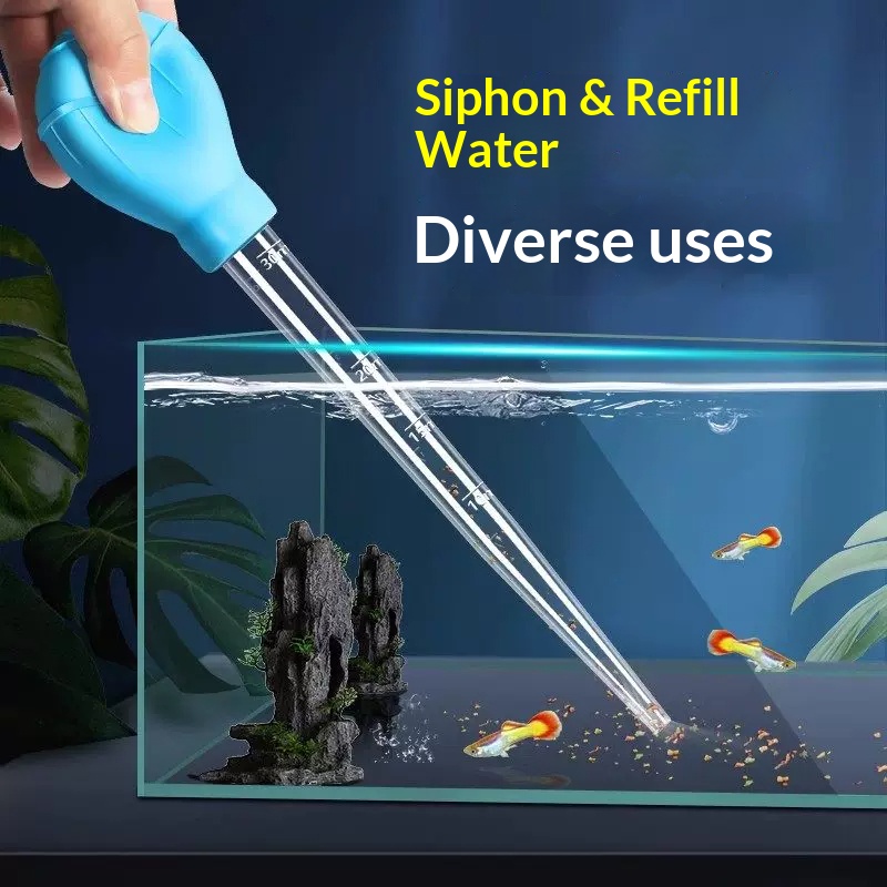 Planted Aquarium Cleaning - 1/2 Stück Aquarium-Siphon Wasserwechsler Fischbecken-Reinigungspipette mit